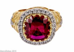 LADIES CLERGY APOSTLE RING STYLE MRG2034 (G R) (RED RUBY)