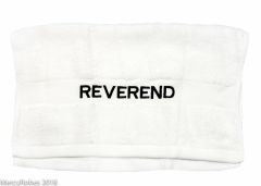 Preaching Hand Towel Reverend (White/Black)