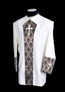 Clergy Jacket 006 (Cream/Blk-Gold Shield)