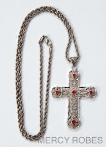 Pectoral Cross With Chain Subs433-A Red