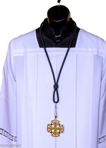 Pectoral Black Cord With Orthodox Cross Style Subt355 (G)