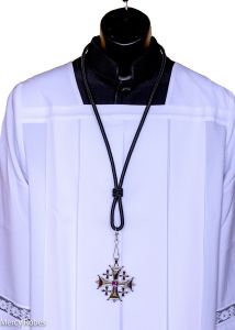 Pectoral Black Cord With Orthodox Cross Style Subt357 (S P)