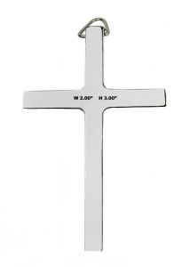 CLERGY CROSS 2X3 INCHES STAINLESS STEEL 