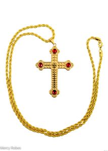 PECTORAL CROSS WITH CHAIN SBATS005 (G Red)