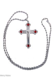 PECTORAL CROSS WITH CHAIN SBATS005 (S Red)