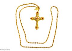 BISHOP CHAIN WITH PECTORAL CROSS STYLE (SUBS339-JUVI450 GR)