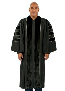 Pulpit Robe Style Ppr 0520 Black/Gold(With Doctoral Bars)