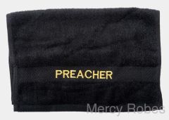 PREACHING HAND TOWEL PREACHER (BLACK/GOLD)