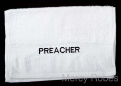 PREACHING HAND TOWEL PREACHER (WHITE/BLACK)