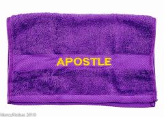 PREACHING HAND TOWEL APOSTLE (PURPLE/GOLD)