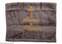 PREACHING HAND TOWEL ANOINTED & APPOINTED (GREY/GOLD)
