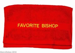 Preaching Hand Towel Favorite Bishop (Red/Gold)