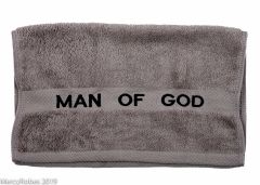 PREACHING HAND TOWEL MAN OF GOD (GREY/BLACK)