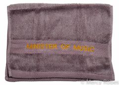 PREACHING HAND TOWEL MINISTER OF MUSIC (GREY/GOLD)