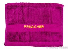 PREACHING HAND TOWEL PREACHER (FUCHSIA/GOLD)