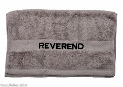Preaching Hand Towel Reverend (Grey/Black)