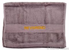 PREACHING HAND TOWEL REVEREND (GREY/GOLD)