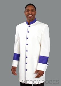 Mens Clergy Jacket Style Cj6002 (White/Purple)