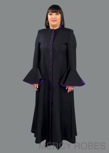 Womens Robe Style LR205 (Black/Purplelt)