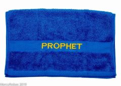 PREACHING HAND TOWEL PROPHET (ROYAL/GOLD)