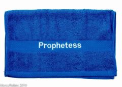 PREACHING HAND TOWEL PROPHETESS (ROYAL/WHITE)