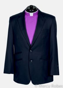 Clergy Rabat Shirt Front - Collar Included (Church Purple)