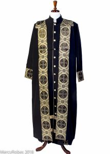 MENS ROBE EXD185 EXCLUSIVE (BLACK/BLACK-GOLD LT ) WITH CHIMERE