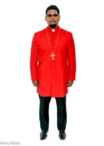 CLERGY SHORT ROBE STYLE JACKET CSR001 (RED)