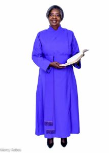 Womens Anglican Cassock Robe With Band Cincture (Roman Purple)