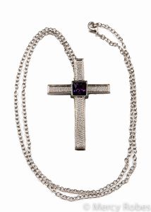 LADIES PECTORAL CROSS WITH CHAIN SUBS788 (S P)