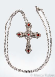 LADIES PECTORAL CROSS WITH CHAIN SUBS871 (S R)
