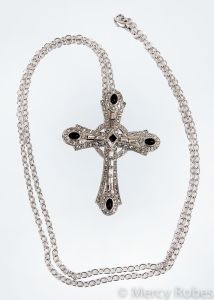 LADIES PECTORAL CROSS WITH CHAIN SUBS871 (A B) 