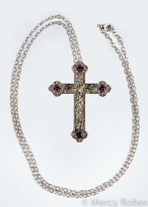 LADIES PECTORAL CROSS WITH CHAIN SUBS869 (S P)