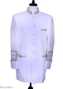 Clergy Jacket CJ011 (White/Gold)