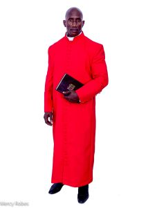 33 Button Clergy Cassock Robe (Red)