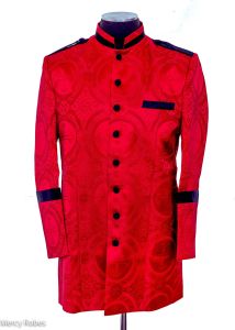 Mens Jacket/Frock Style 042623 (Red Lt/Black)