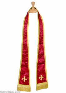 Reversible Long Clergy Stole Smq2019 (Burgundy/Green)