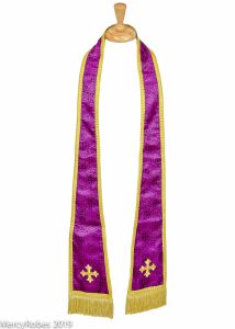 Reversible Long Clergy Stole Smq2019 (Purple/White)