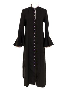 Womens Robe Style LR285 (Black/Purple-Gold Lt)