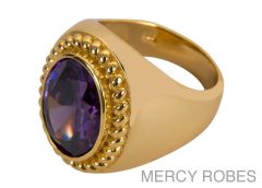 MENS CLERGY RING SUBS388 (G-PURPLE)
