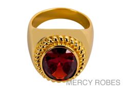 MENS CLERGY RING SUBS388 (G-RED)