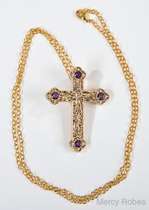 LADIES PECTORAL CROSS WITH CHAIN SUBS77G (G P)