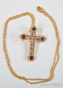LADIES PECTORAL CROSS WITH CHAIN SUBS77G (G R)