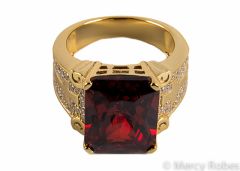 MENS CLERGY RING STYLE SUBS794 (G-RED)