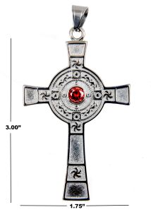 PECTORAL CROSS SUBT35401 (S RED)