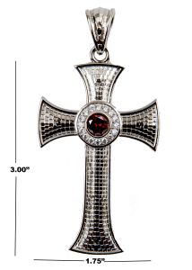 PECTORAL CROSS SUBT35902 (S RED)