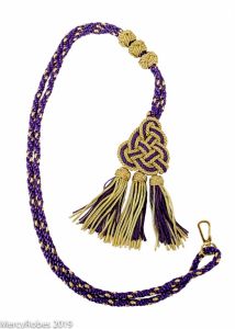 Bishop Tassel Pectoral Cord (Purple/Gold) 02