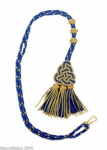 Bishop Tassel Pectoral Cord (Royal Blue/Gold) 02