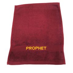 PREACHING HAND TOWEL PROPHET  (BURGUNDY/GOLD)