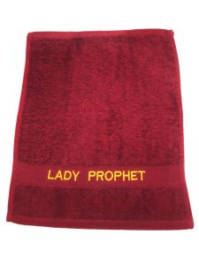 Preaching Hand Towel Lady Prophet (Burgundy/Gold)